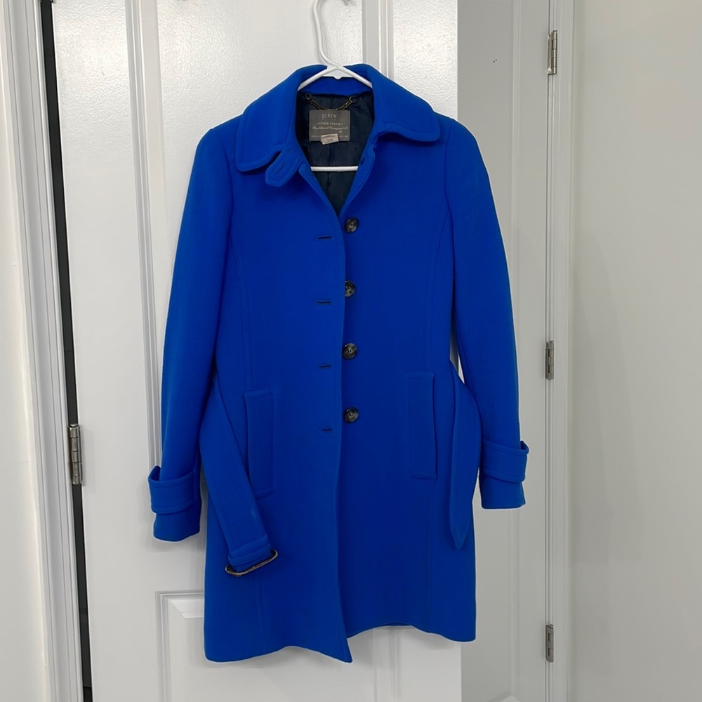 J. Crew double cloth belted wool coat